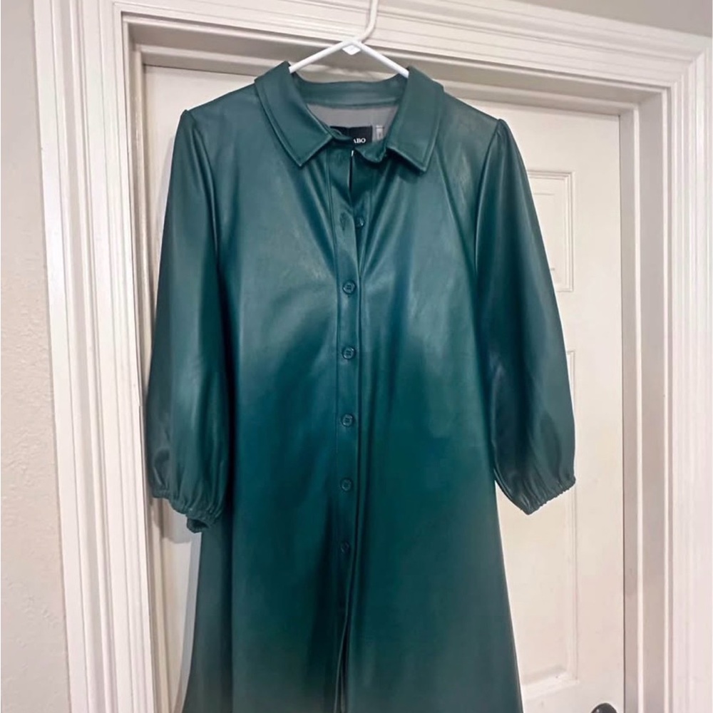 Dolce Cabo Teal Faux Leather Garment